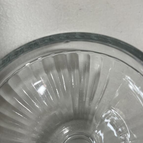 Art Deco Vintage Sherbet Dessert Ice Cream Cup Dishes X2 Clear Glass 3.5"W - Picture 5 of 7